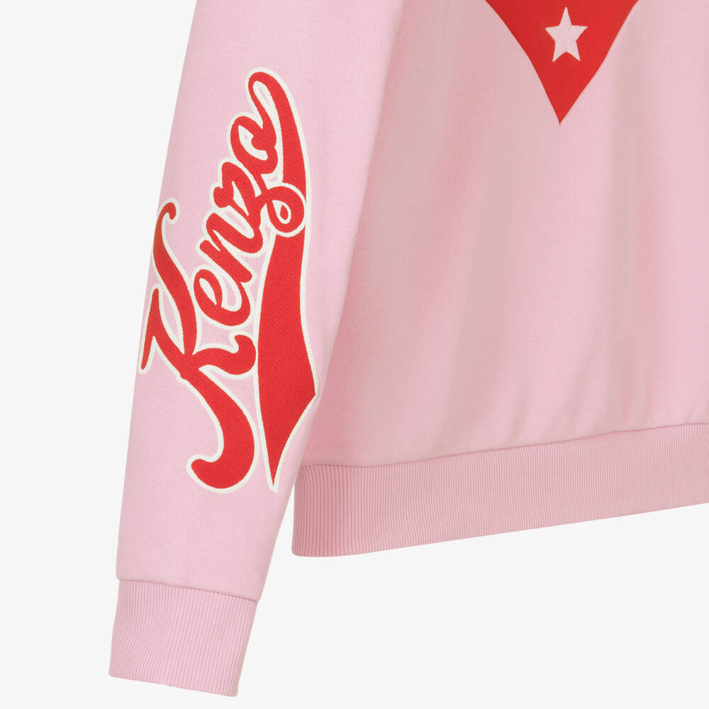 KENZO KIDS-Teen Girls Pink & Red Sweatshirt | Childrensalon Outlet