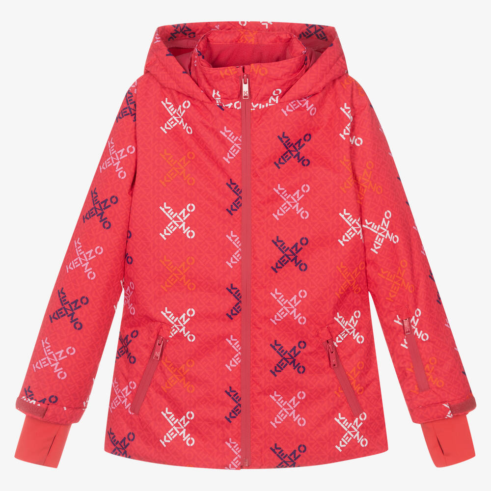 KENZO KIDS - Розовая лыжная куртка для девочек-подростков | Childrensalon