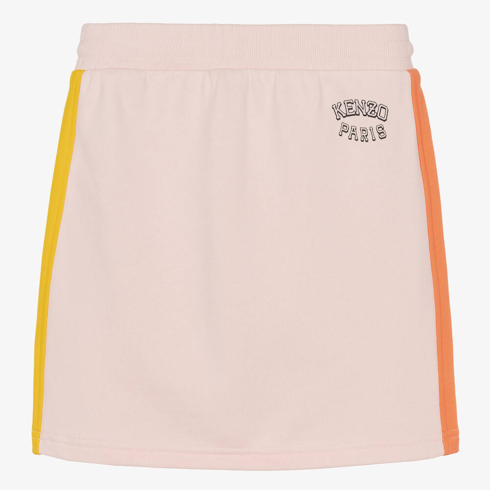 KENZO KIDS-Розовая хлопковая юбка с тигром для девочек-подростков | Childrensalon Outlet