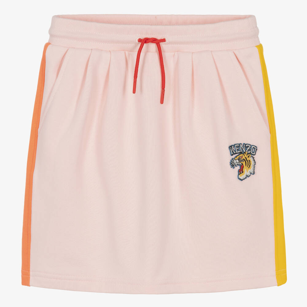KENZO KIDS-Teen Girls Pink Varsity Tiger Cotton Skirt | Childrensalon Outlet