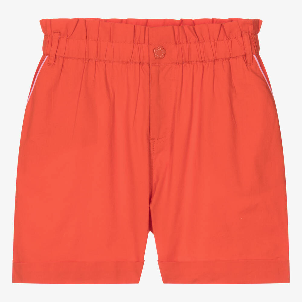 KENZO KIDS-Teen Girls Red Cotton  Shorts | Childrensalon Outlet