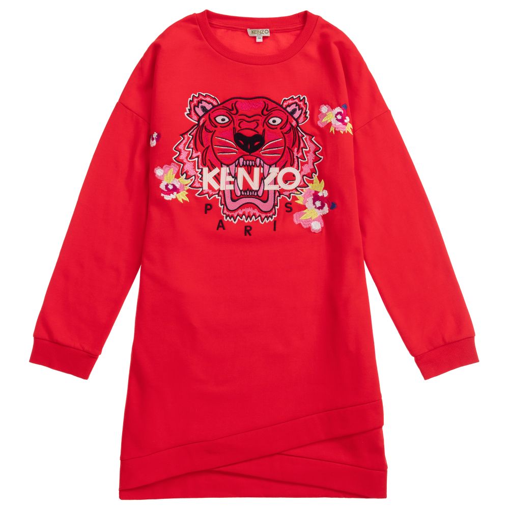 KENZO KIDS - Teen Girls Red Tiger Dress | Childrensalon