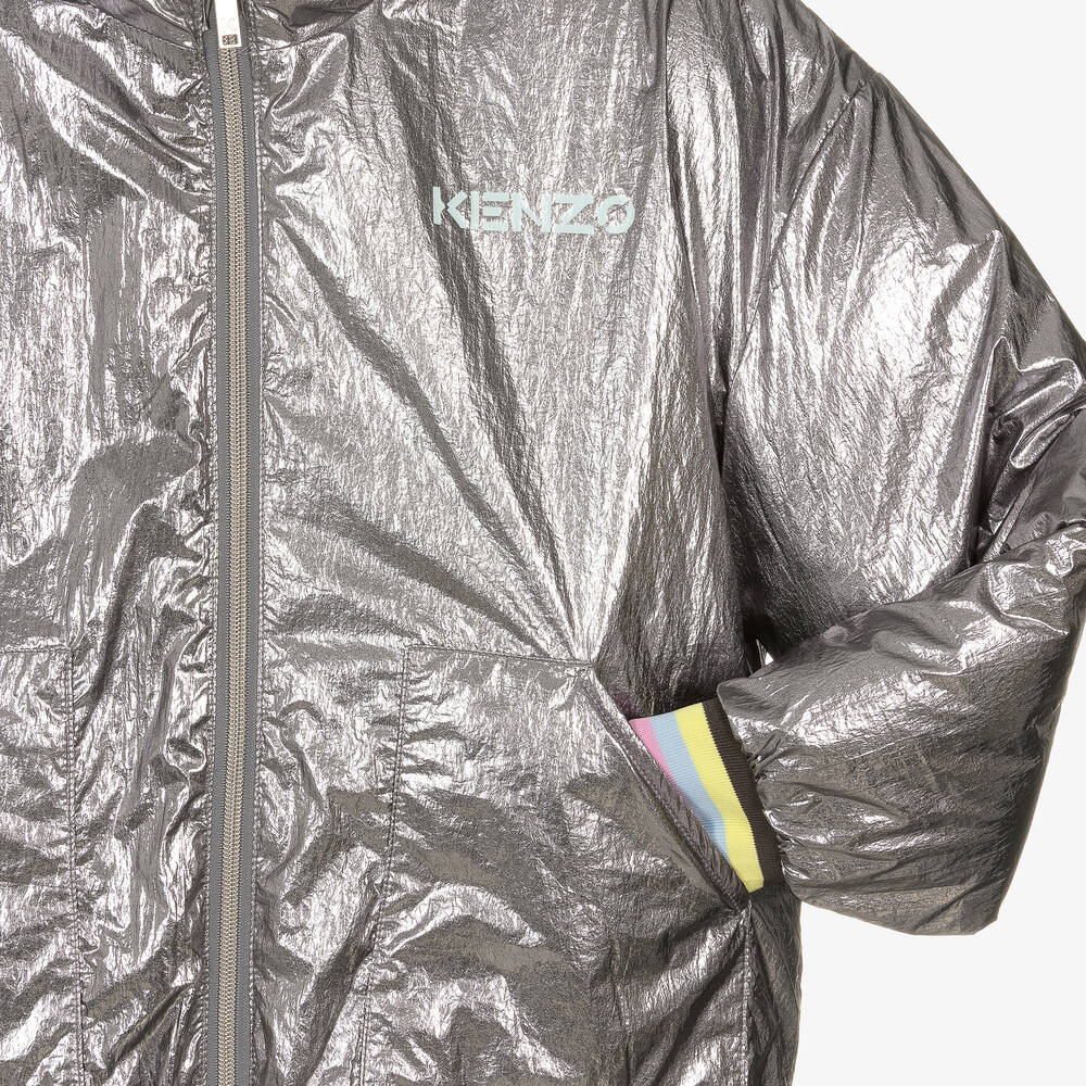 Kenzo silver puffer jacket sale