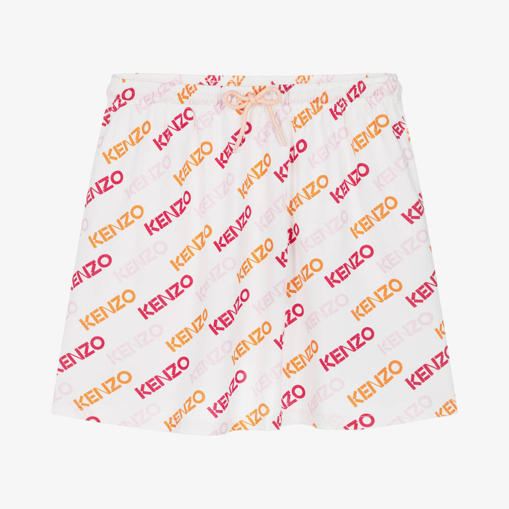 KENZO KIDS-Белая юбка из хлопкового пике | Childrensalon Outlet