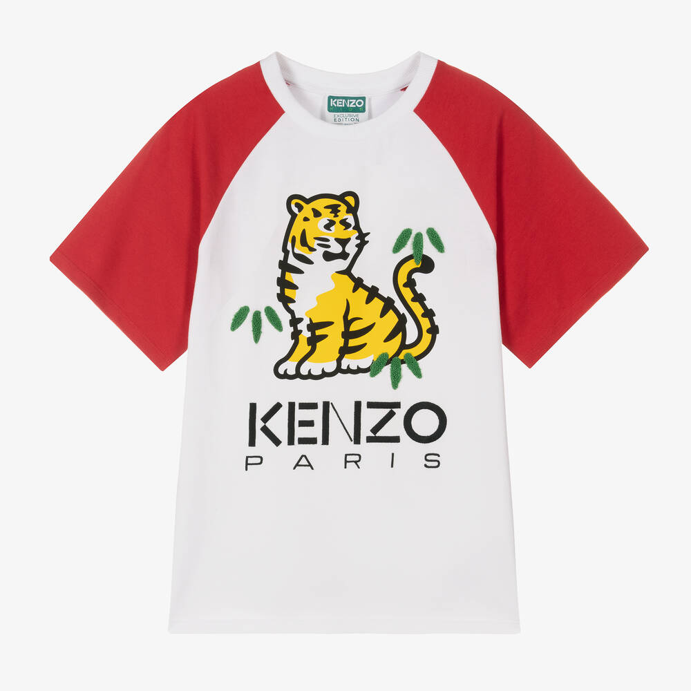 KENZO KIDS - Белая футболка KOTORA | Childrensalon