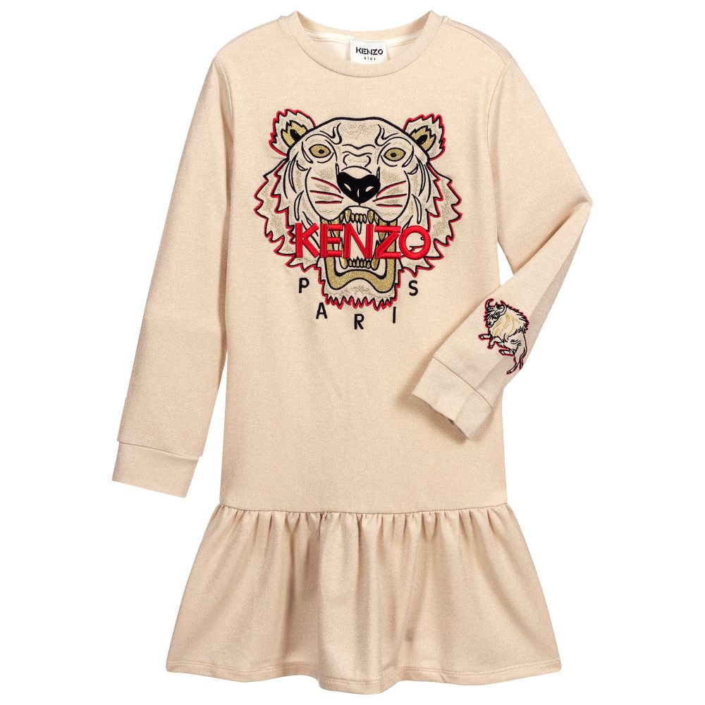 KENZO KIDS-Teen Gold Tiger & Ox Dress | Childrensalon Outlet