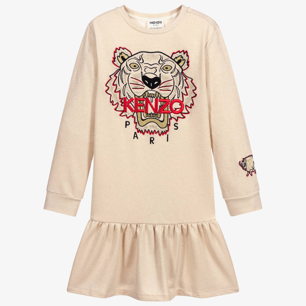 KENZO KIDS-Teen Gold Tiger & Ox Dress | Childrensalon Outlet