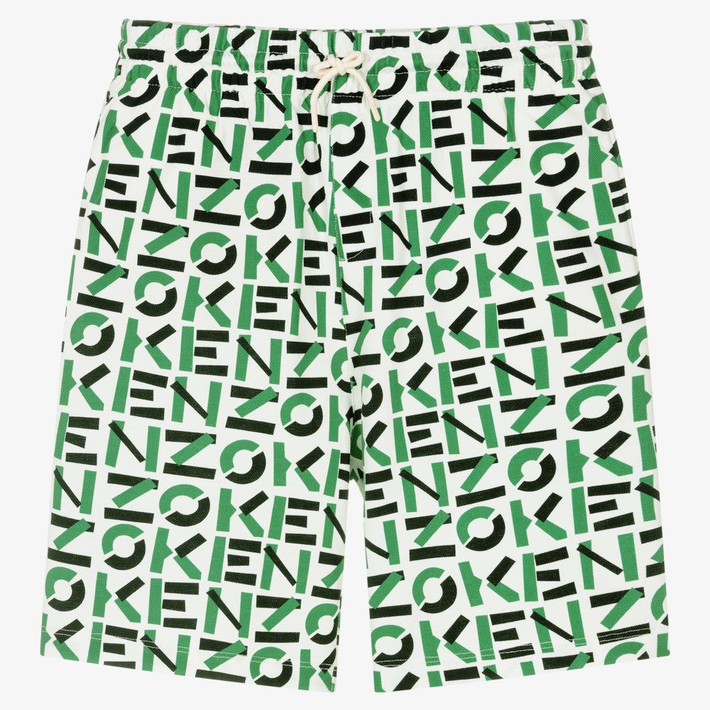 KENZO KIDS - Grüne Teen Baumwollshorts | Childrensalon