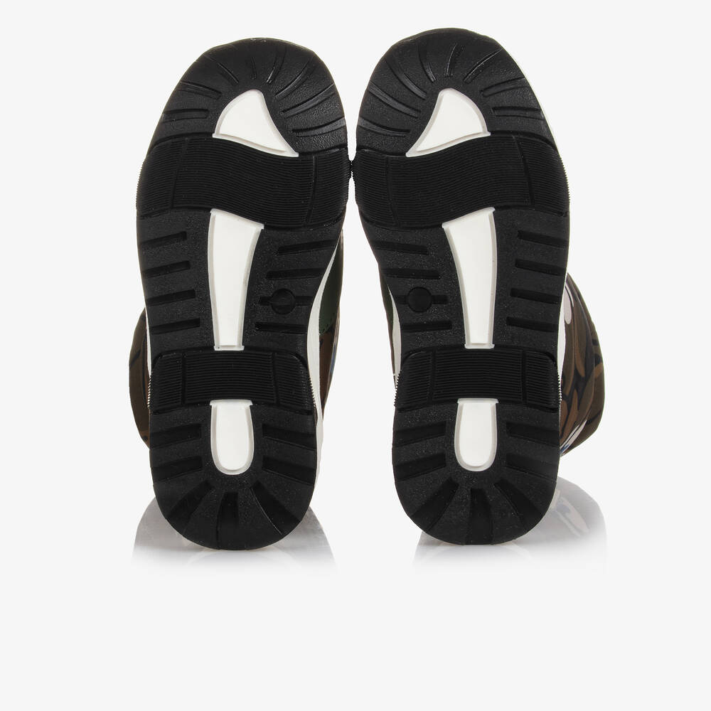 KENZO KIDS-Teen Green Floral Snow Boots | Childrensalon Outlet