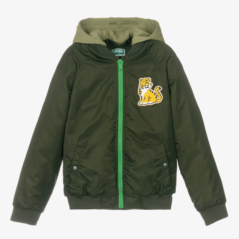 KENZO KIDS - Зеленая куртка-бомбер KOTORA | Childrensalon