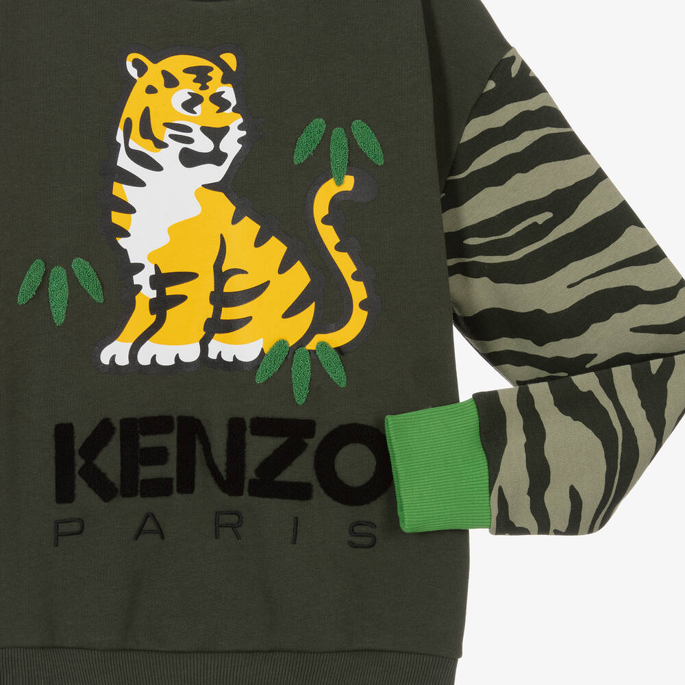 Kenzo green tiger sweater sale