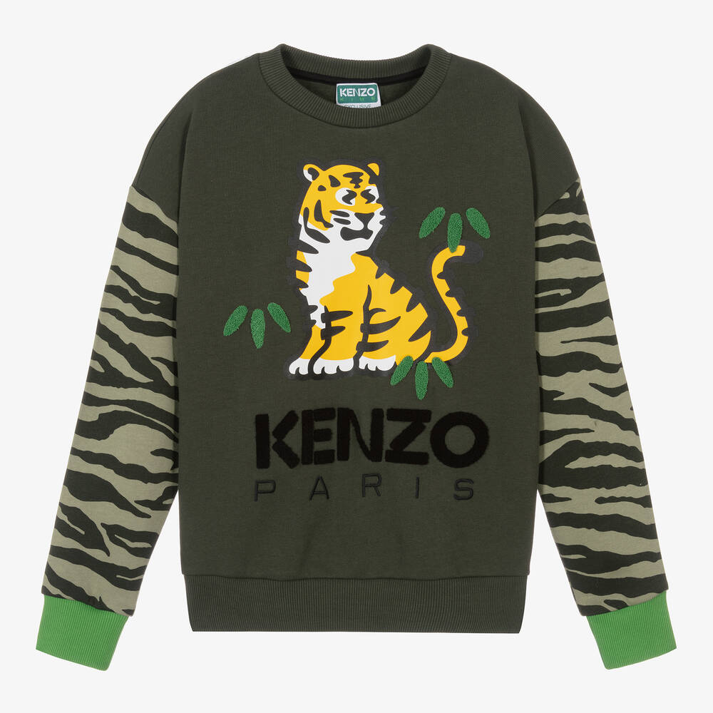 KENZO KIDS - Зеленый свитшот KOTORA | Childrensalon