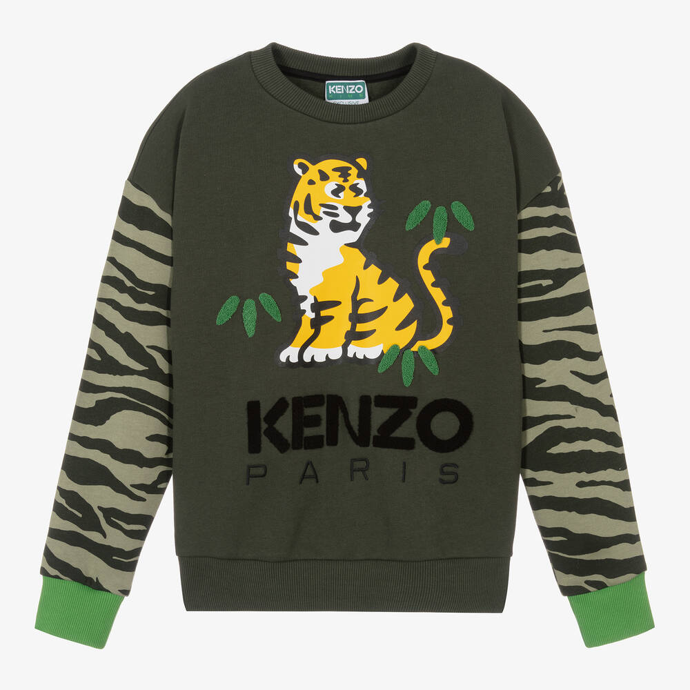 KENZO KIDS - Sweat vert KOTORA ado | Childrensalon