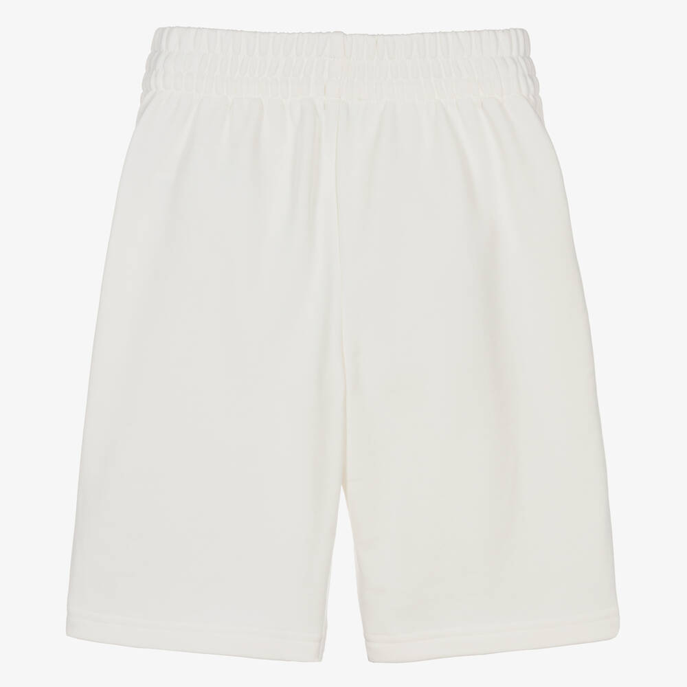 KENZO KIDS-Teen Ivory Cotton Jersey Shorts | Childrensalon Outlet