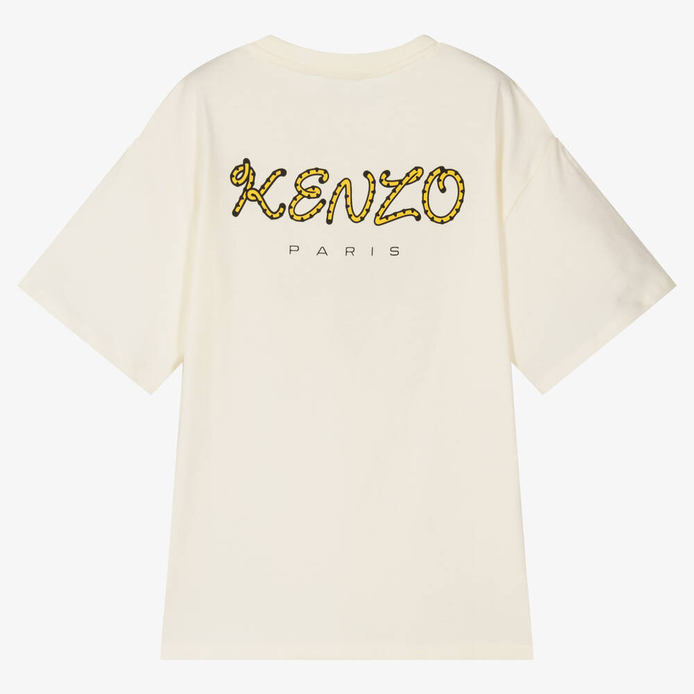 KENZO KIDS-تيشيرت تينز قطن لون عاجي | Childrensalon Outlet