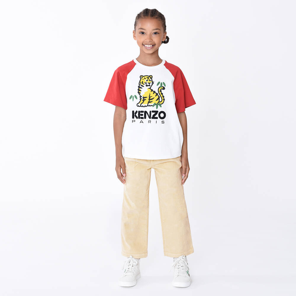 KENZO KIDS-Кремовые вельветовые брюки KOTORA | Childrensalon Outlet