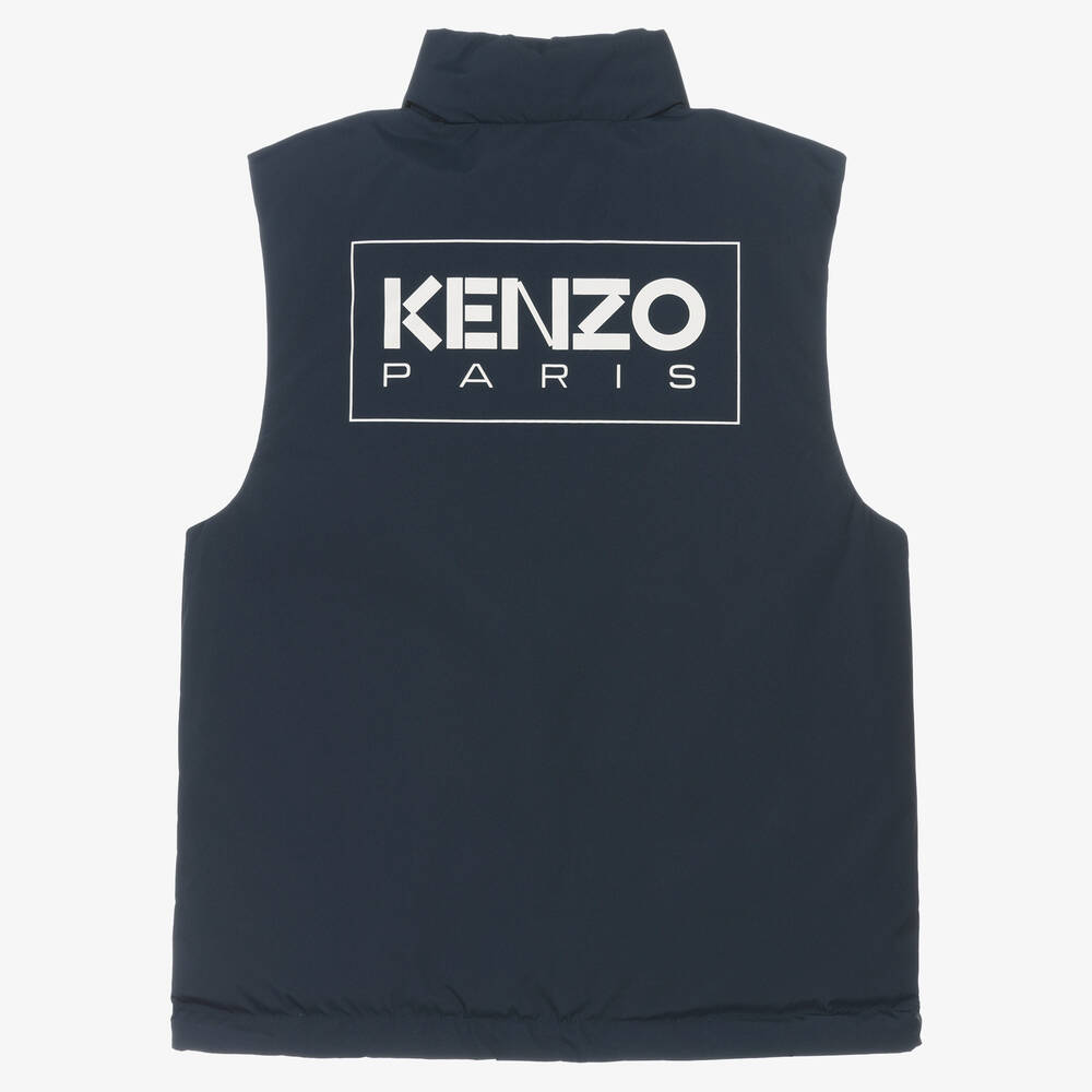 KENZO KIDS-Синий пуховый жилет для подростков | Childrensalon Outlet