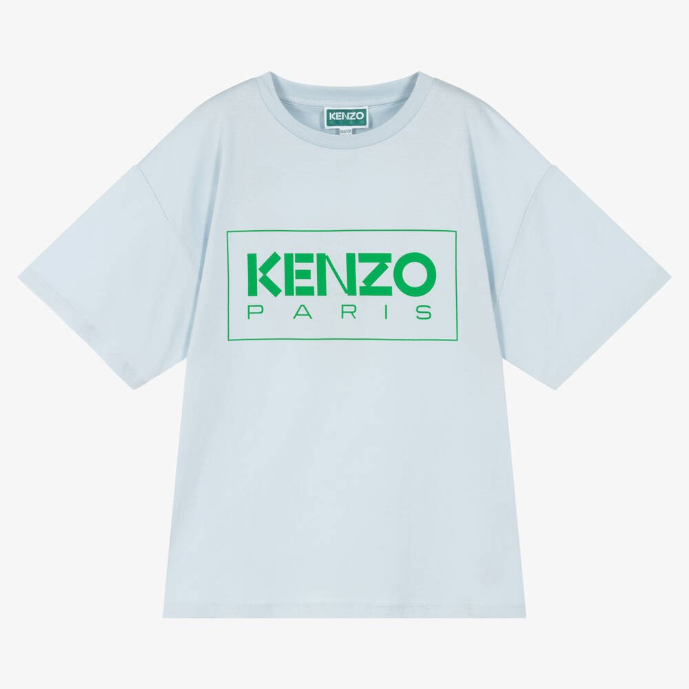 KENZO KIDS - Teen Pale Blue Organic Cotton T-Shirt | Childrensalon
