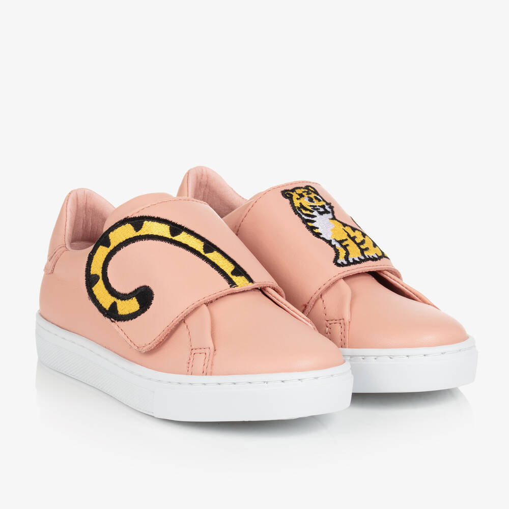 KENZO KIDS - Rosa Kotora Tiger Leder-Sneakers | Childrensalon