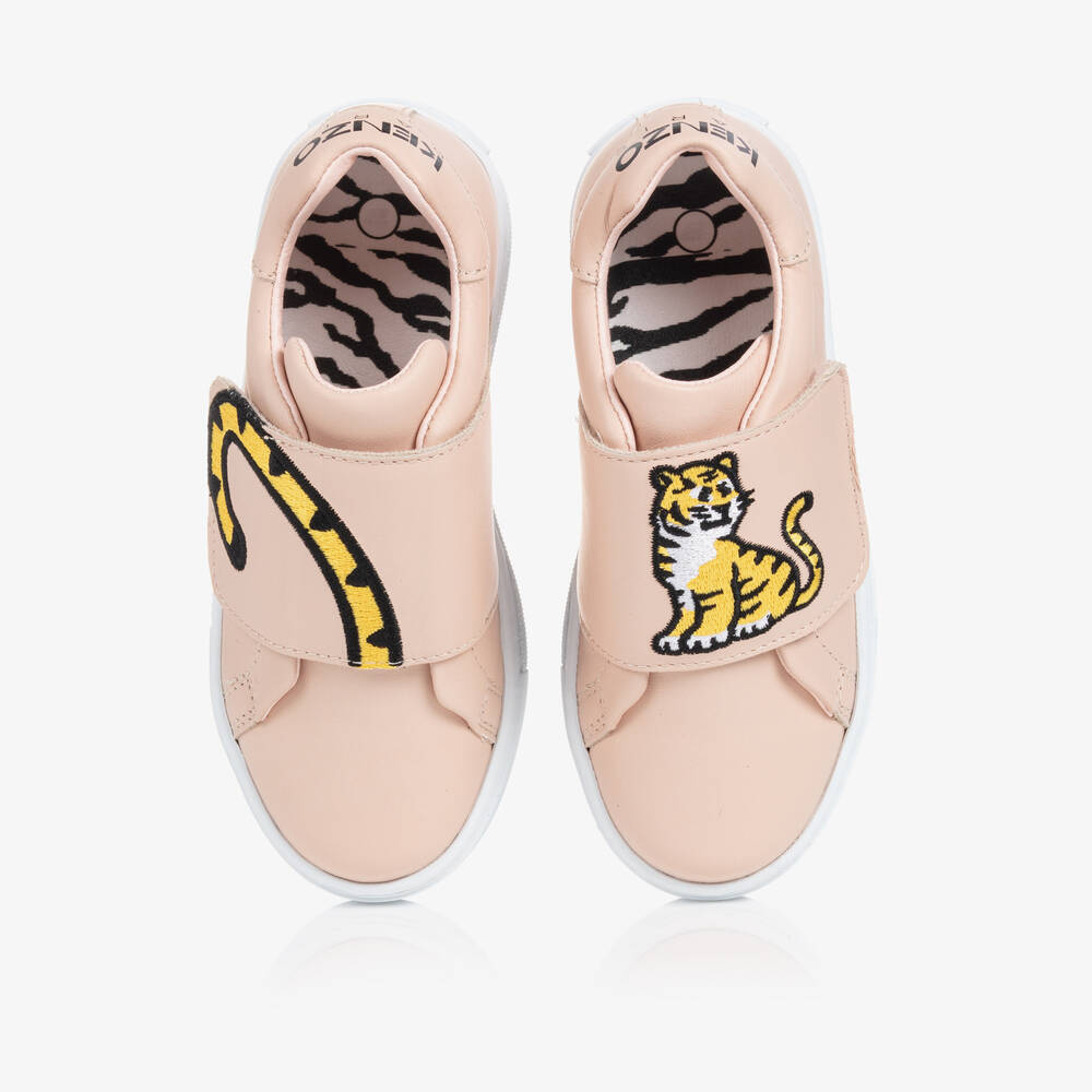 KENZO KIDS-Teen Pink Leather KOTORA Trainers | Childrensalon Outlet