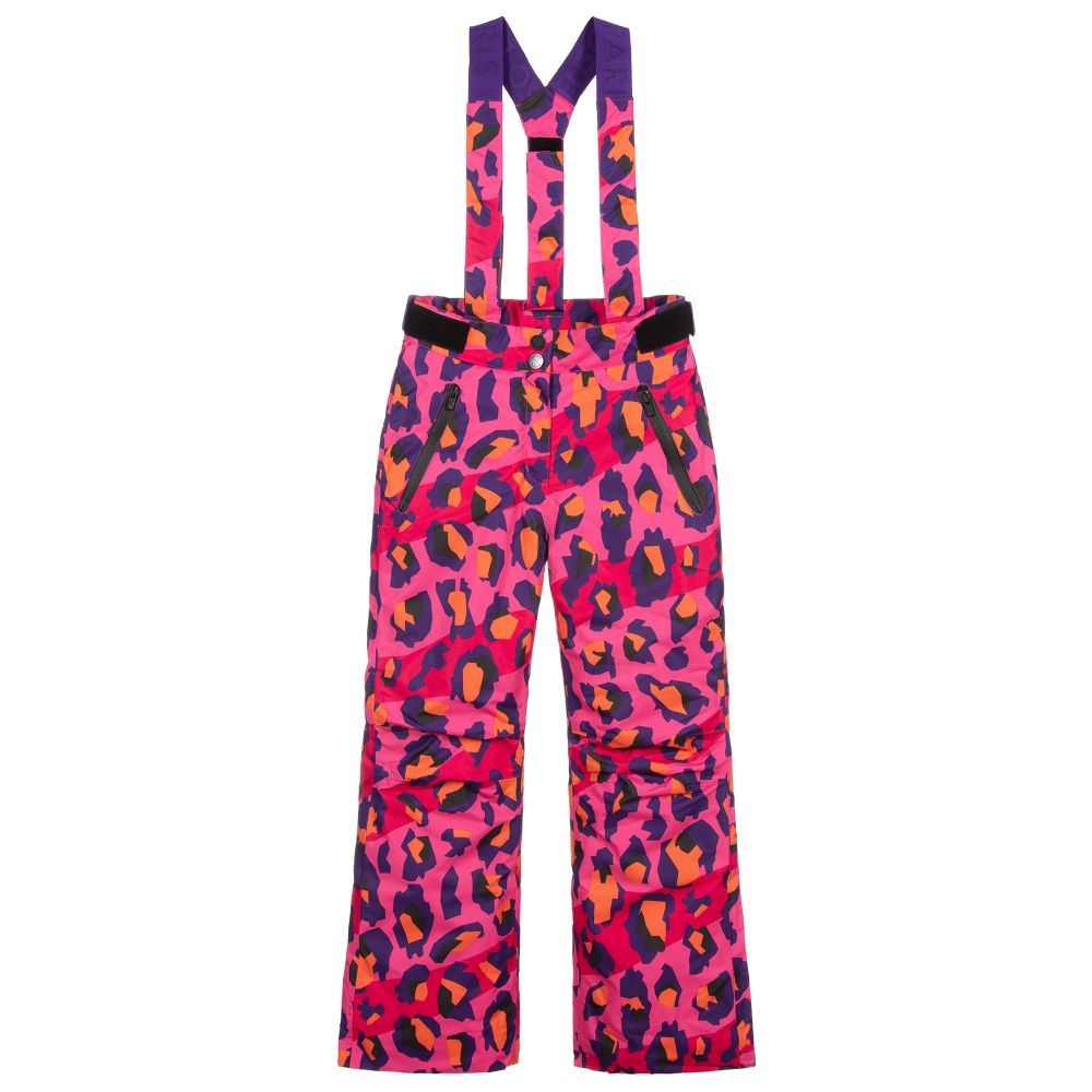 KENZO KIDS - Розовые лыжные брюки с леопардовым принтом для подростков | Childrensalon