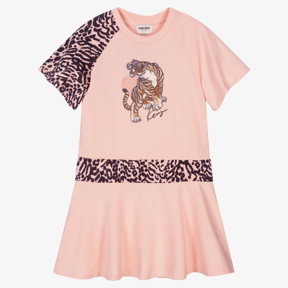 KENZO KIDS - Robe rose Tigre Pop Ado | Childrensalon