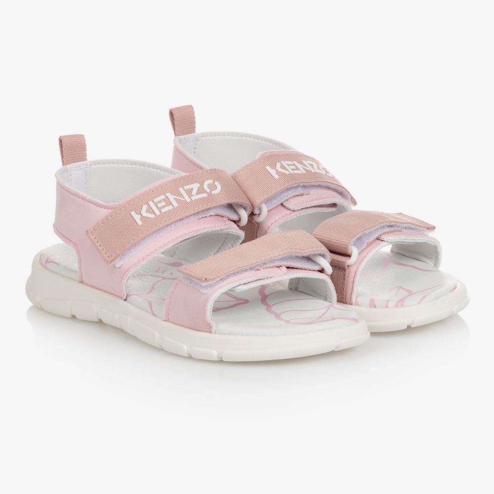 KENZO KIDS - Розовые сандалии на липучке для подростков | Childrensalon