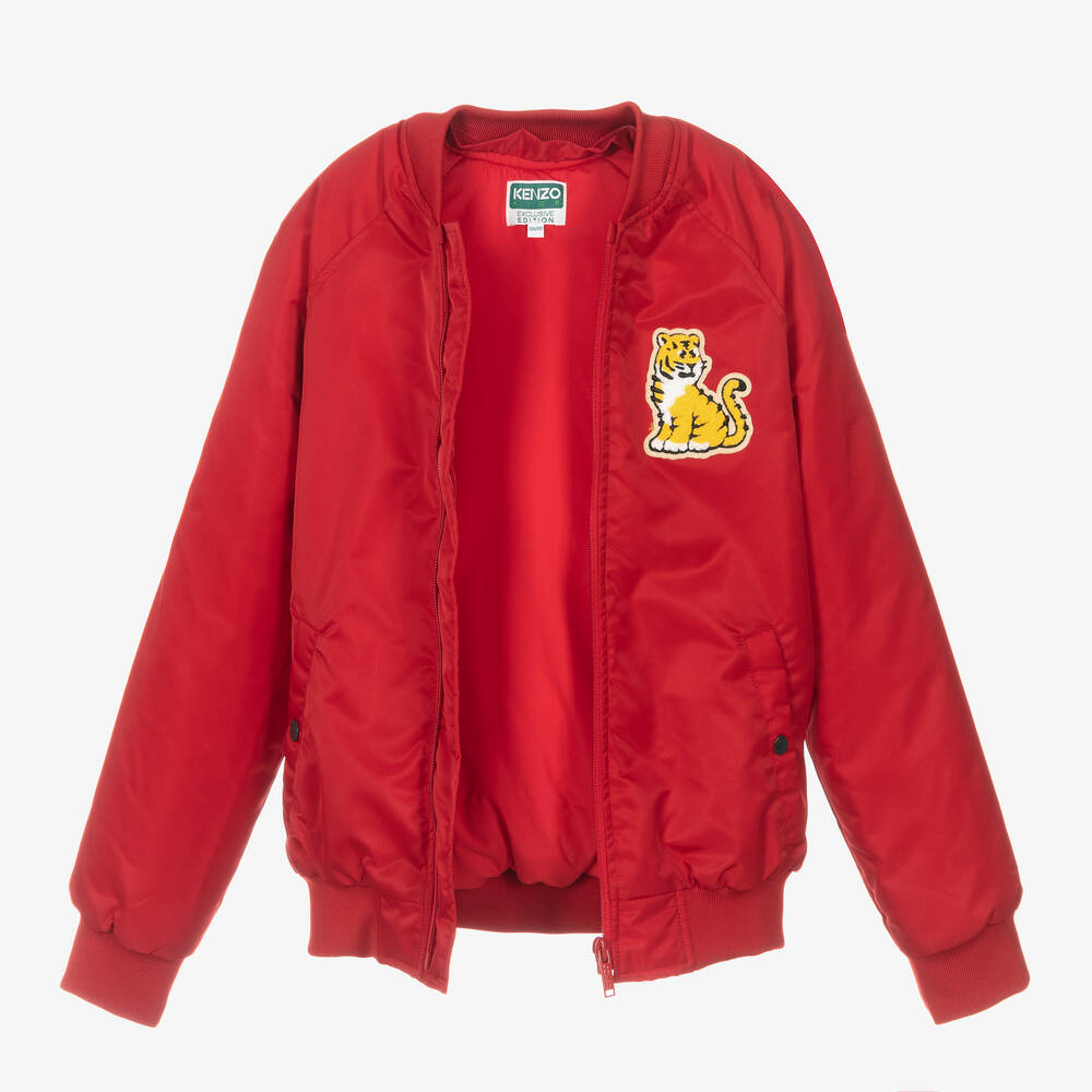 KENZO KIDS Teen Red KOTORA Bomber Jacket