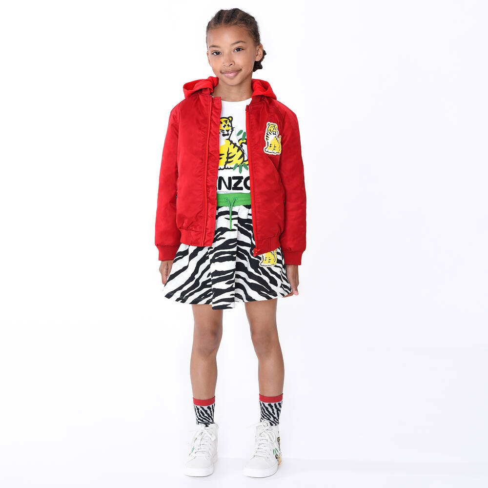 KENZO KIDS - Teen Red KOTORA Bomber Jacket | Childrensalon