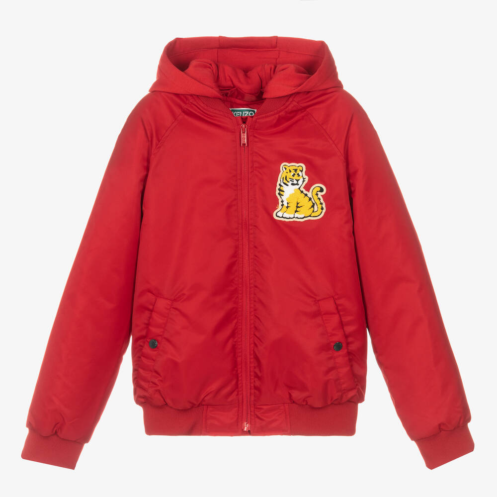 KENZO KIDS - Teen Red KOTORA Bomber Jacket | Childrensalon