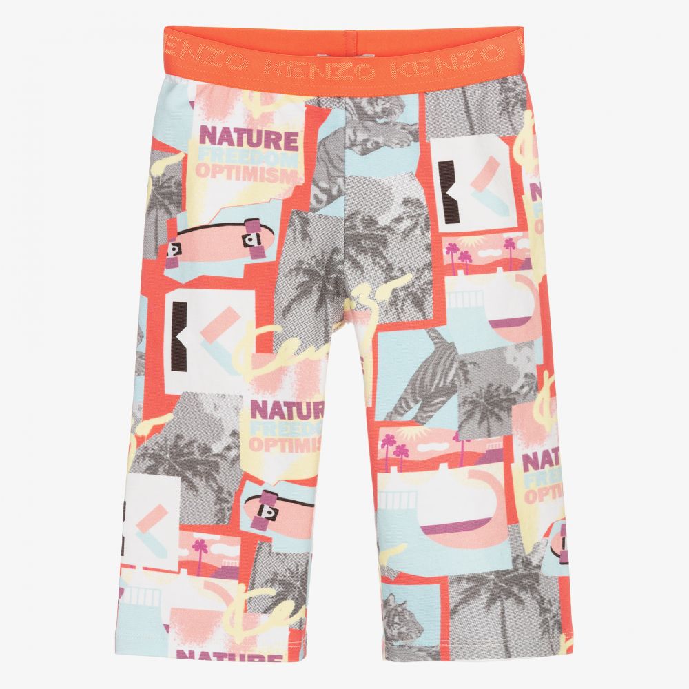 KENZO KIDS - Teen Radlerhose mit Tiger-Print | Childrensalon