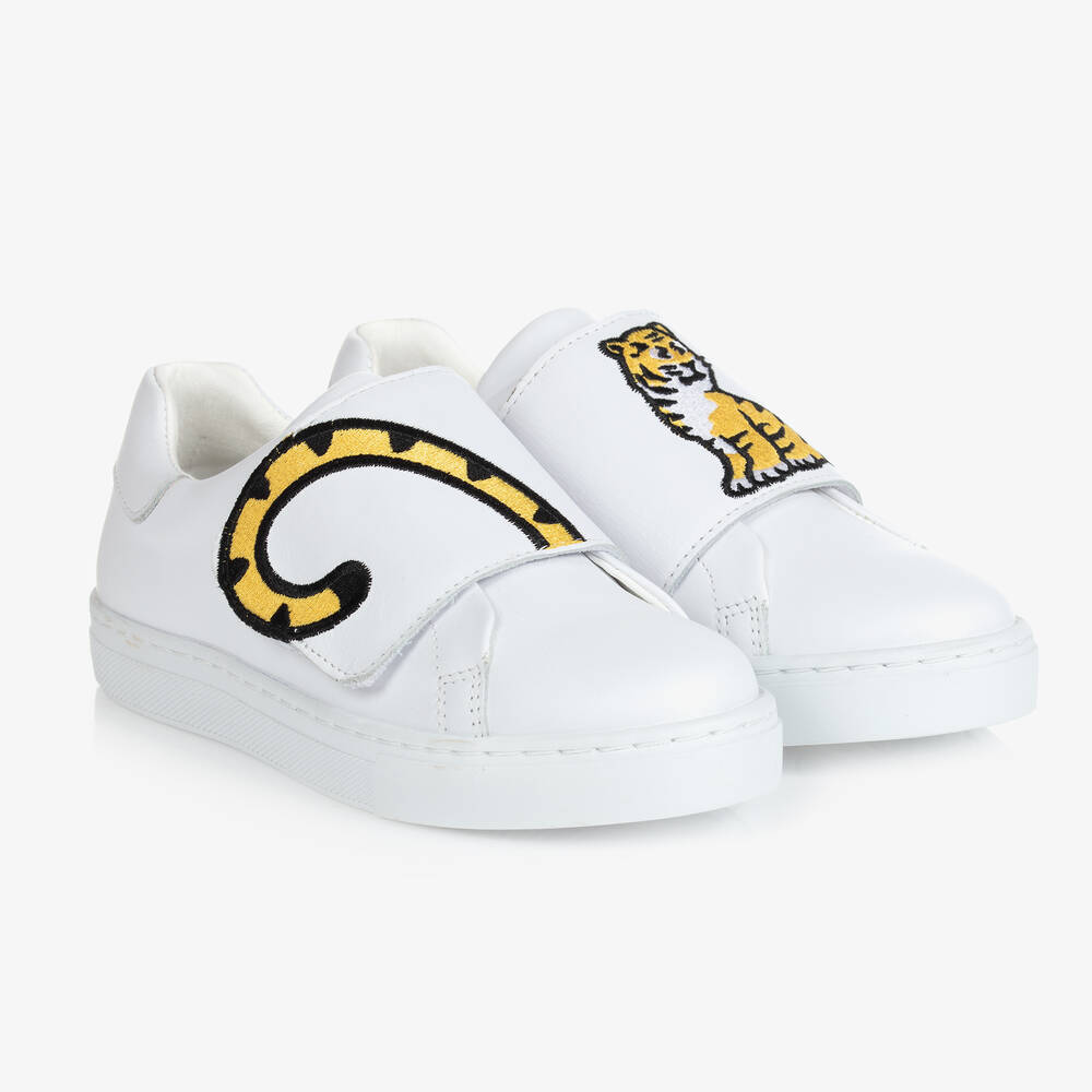 KENZO KIDS - Weiße Teen KOTORA Leder-Sneakers | Childrensalon