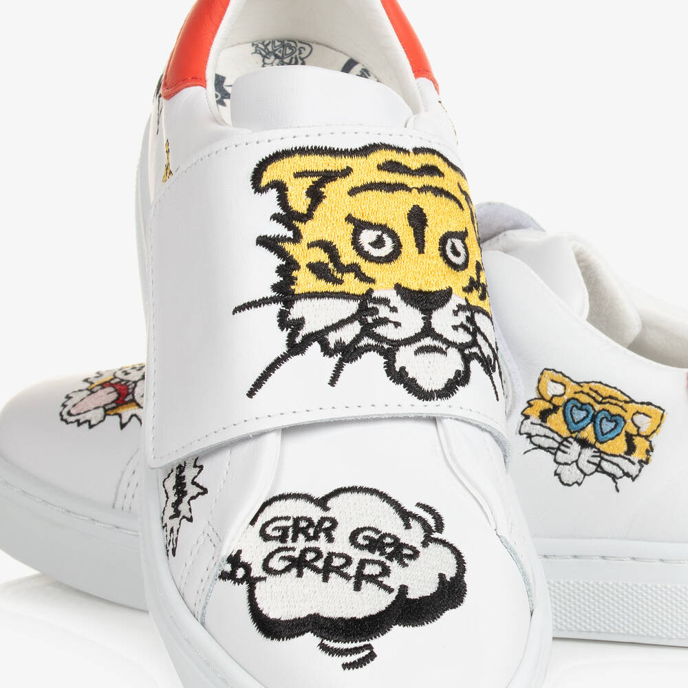 White kenzo trainers discount