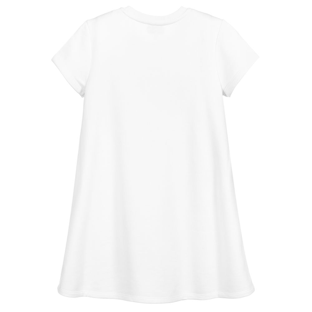KENZO KIDS Teen White Tiger Jersey Dress Childrensalon Outlet