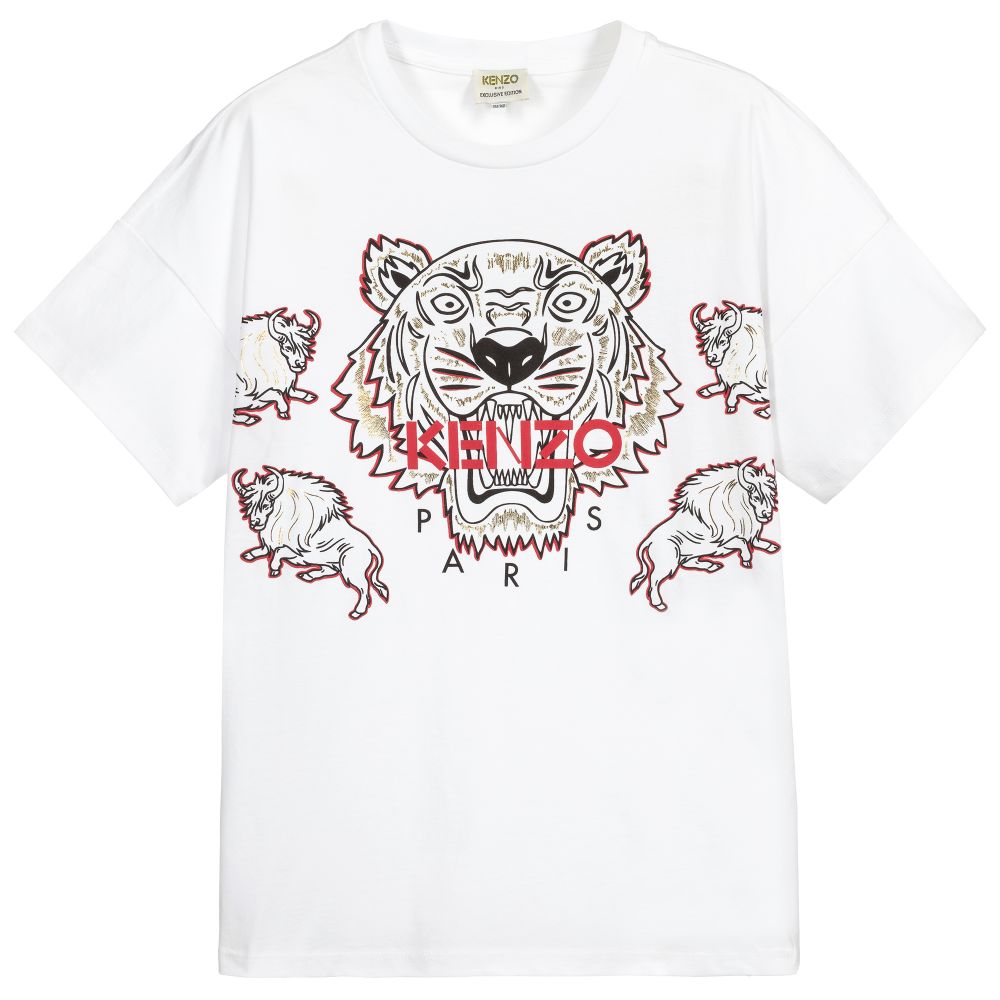 Kenzo tiger shirt 2025 white