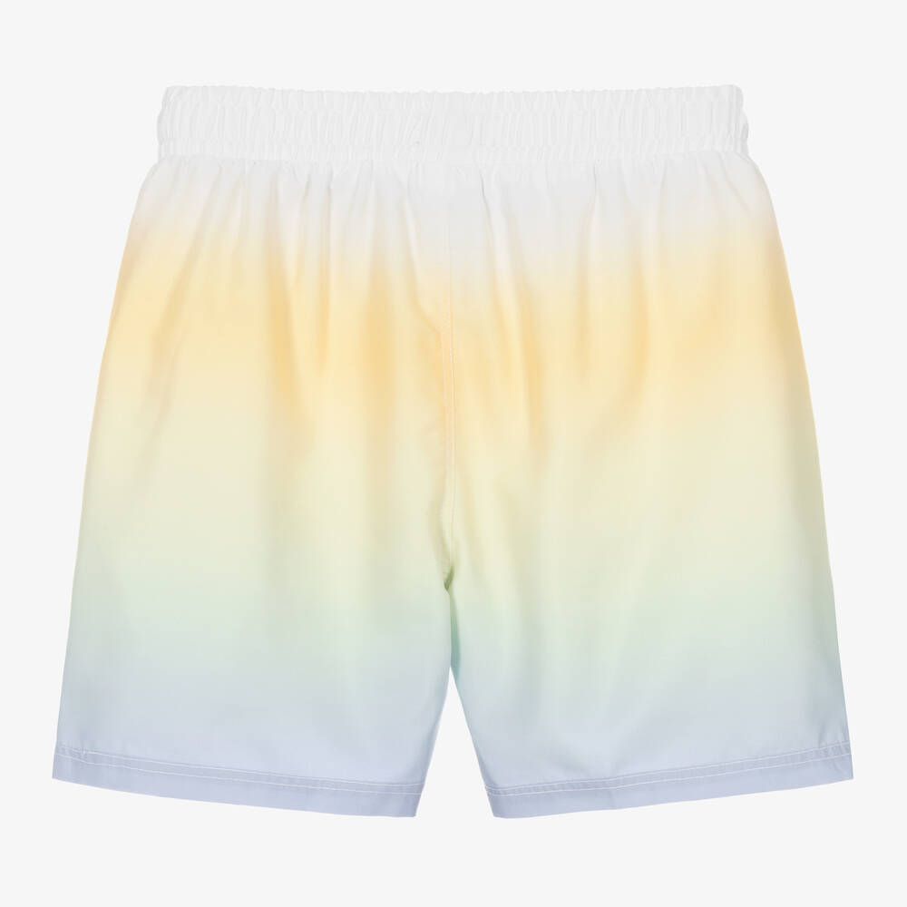 KENZO KIDS-شورت سباحة تينز ولادي لون أصفر وأزرق | Childrensalon Outlet