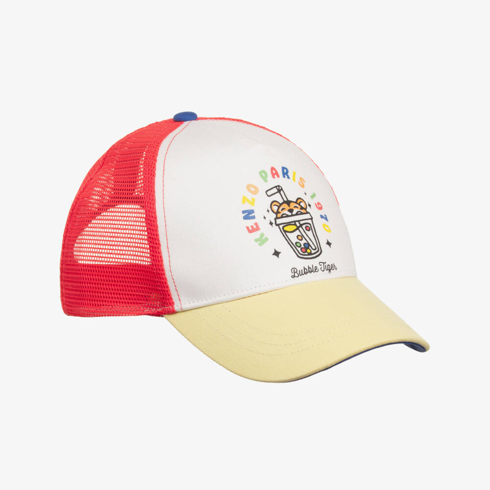 KENZO KIDS-White Bubble Tiger Cap | Childrensalon Outlet
