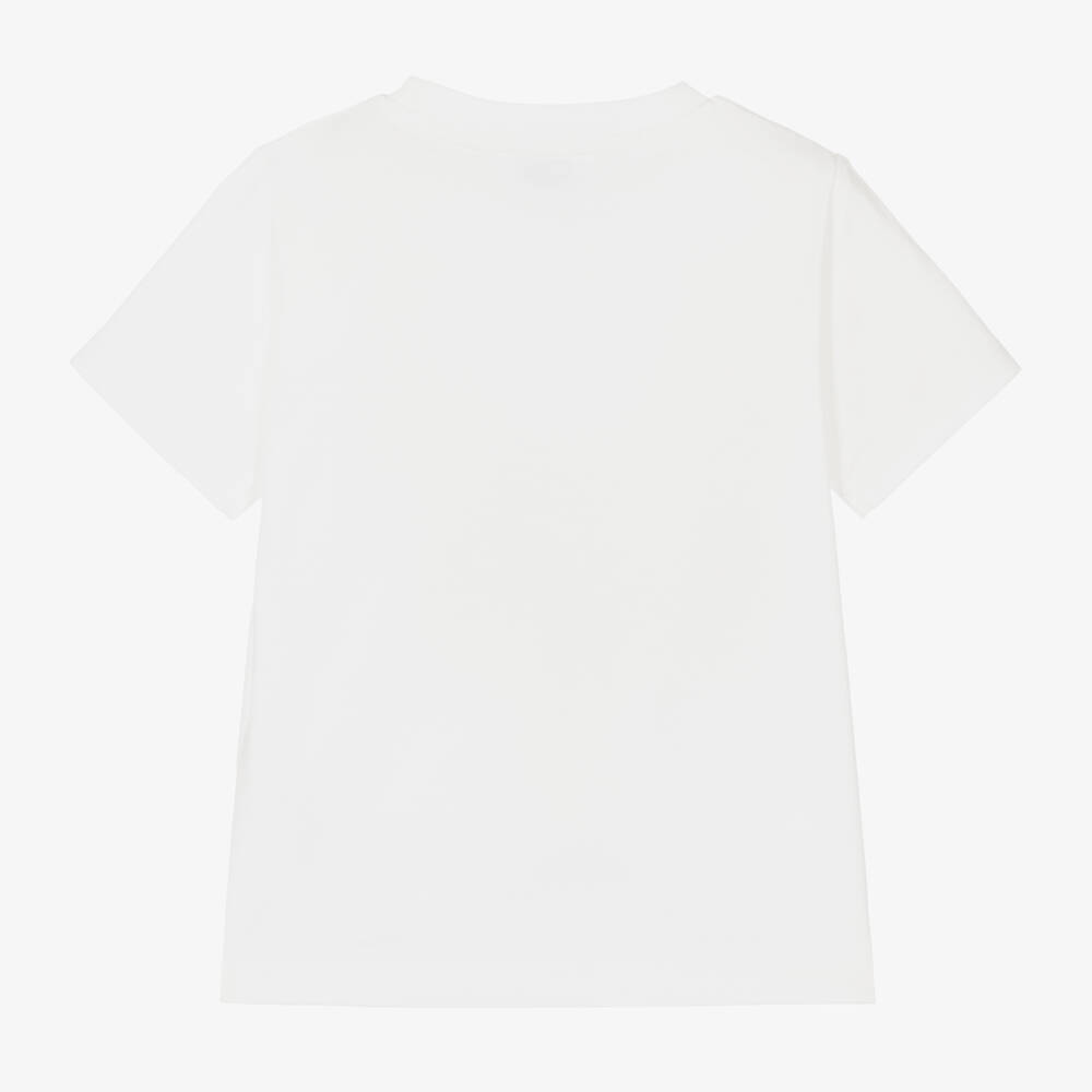 KENZO KIDS-White Cotton Festive Reindeer T-Shirt | Childrensalon Outlet