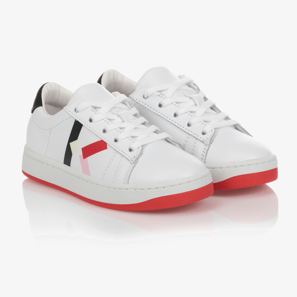 KENZO KIDS - White K Logo Trainers | Childrensalon