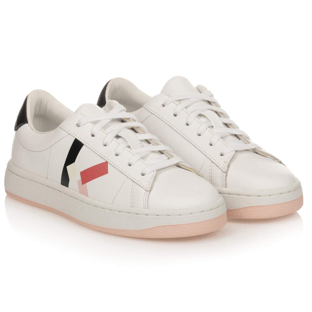 KENZO KIDS - Baskets blanches en cuir | Childrensalon