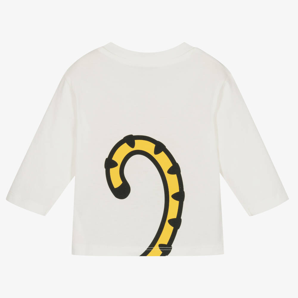 KENZO KIDS-White Organic Cotton KOTORA Tiger Top | Childrensalon Outlet