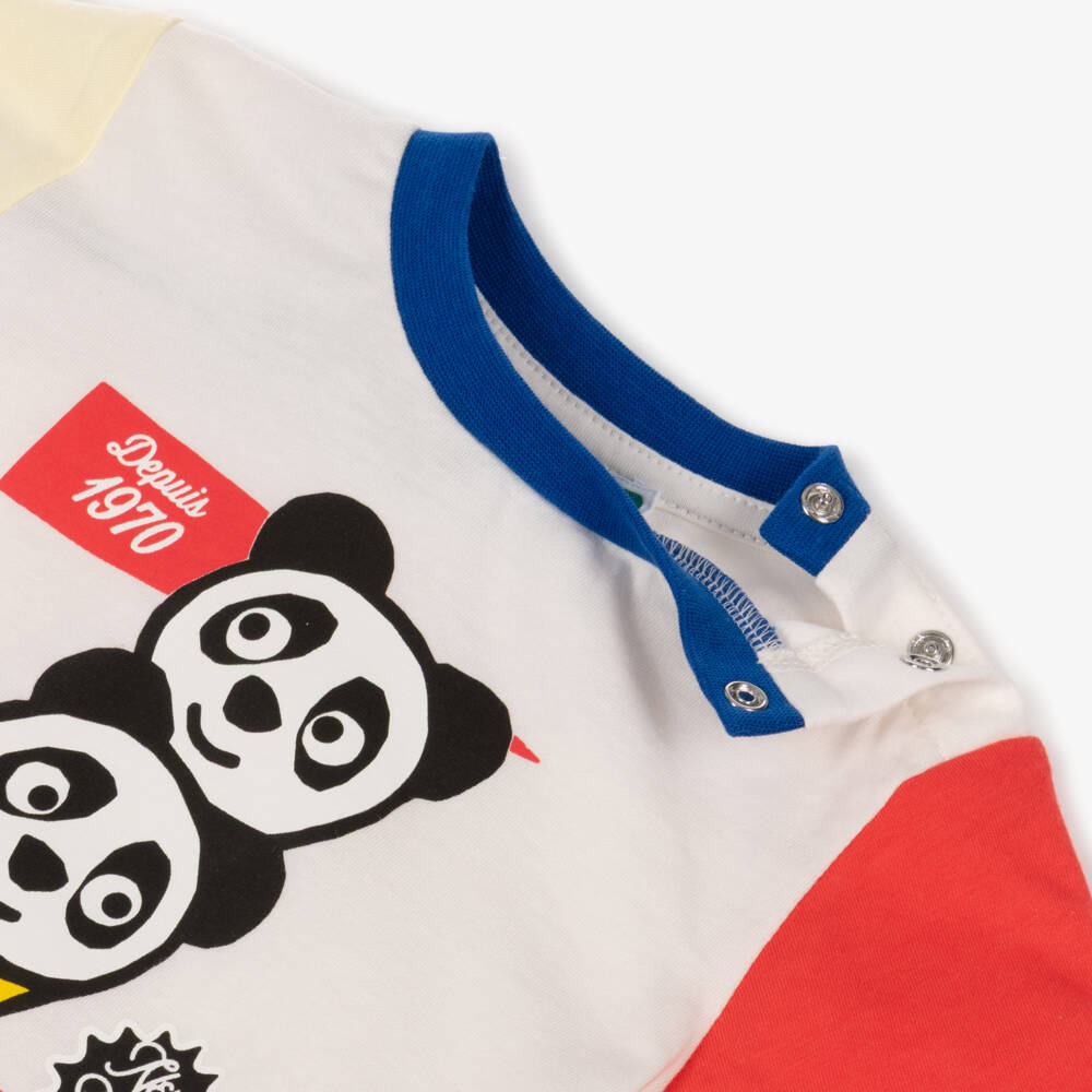 KENZO KIDS-White Panda T-shirt | Childrensalon Outlet