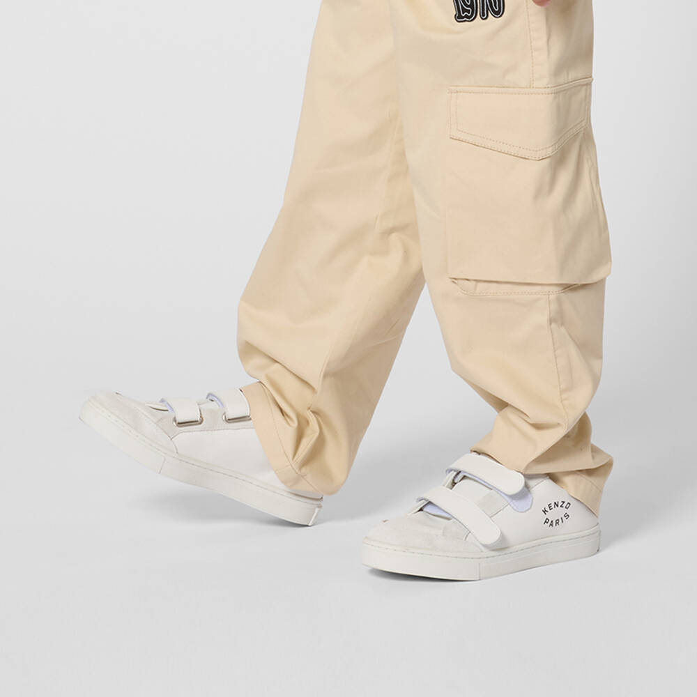 KENZO KIDS-White Tiger Logo Trainers | Childrensalon Outlet