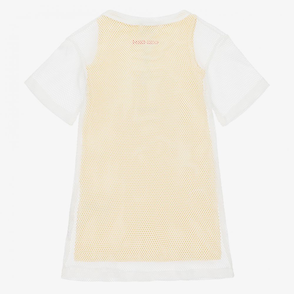 KENZO KIDS-Yellow 2-in-1 Mesh Tiger Dress | Childrensalon Outlet