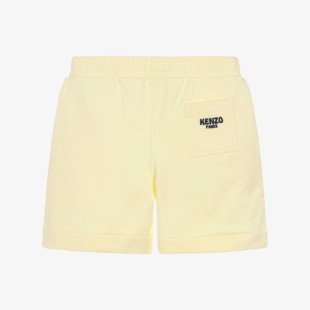 KENZO KIDS-Yellow Logo Shorts | Childrensalon Outlet