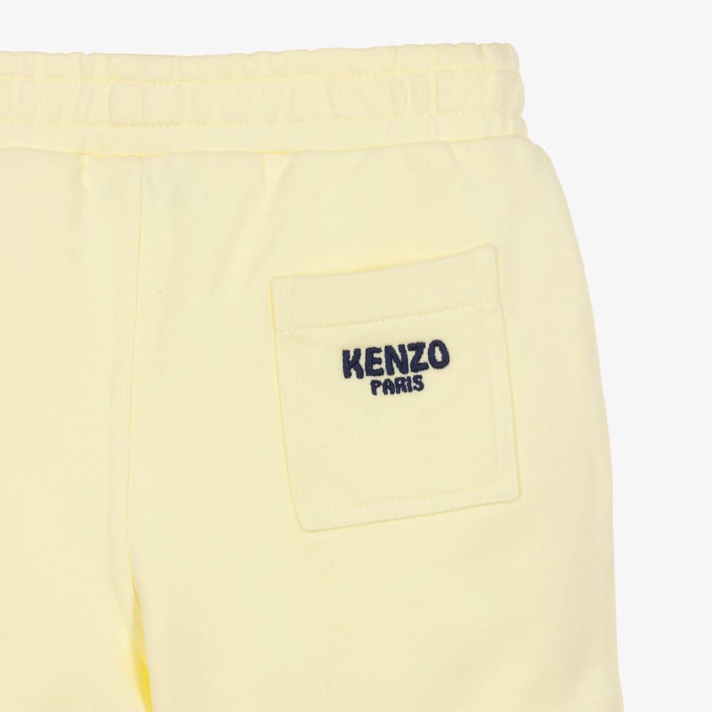 KENZO KIDS-Yellow Logo Shorts | Childrensalon Outlet