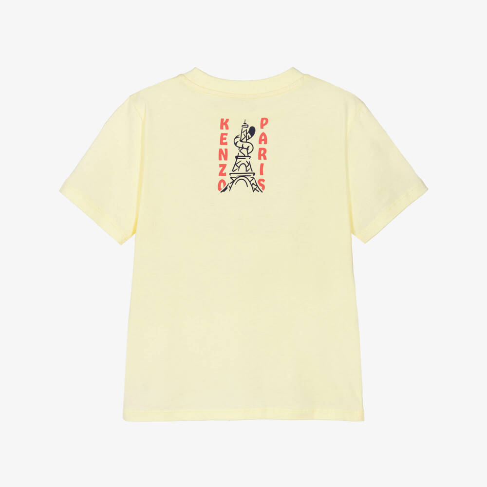 KENZO KIDS-Yellow Logo T-shirt | Childrensalon Outlet