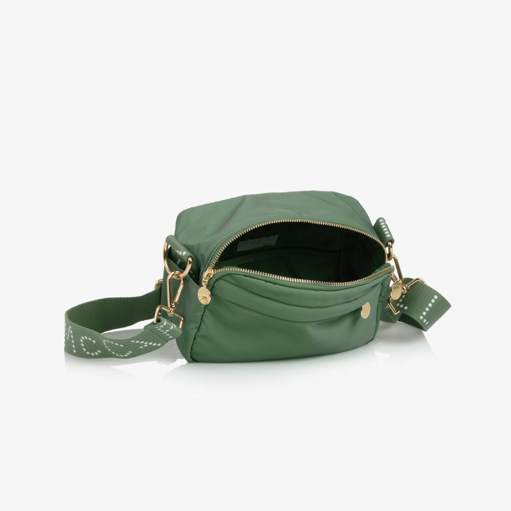 Stella McCartney Kids-Khaki Green Crossbag Changing Bag With Logo Strap (21cm) | Childrensalon Outlet