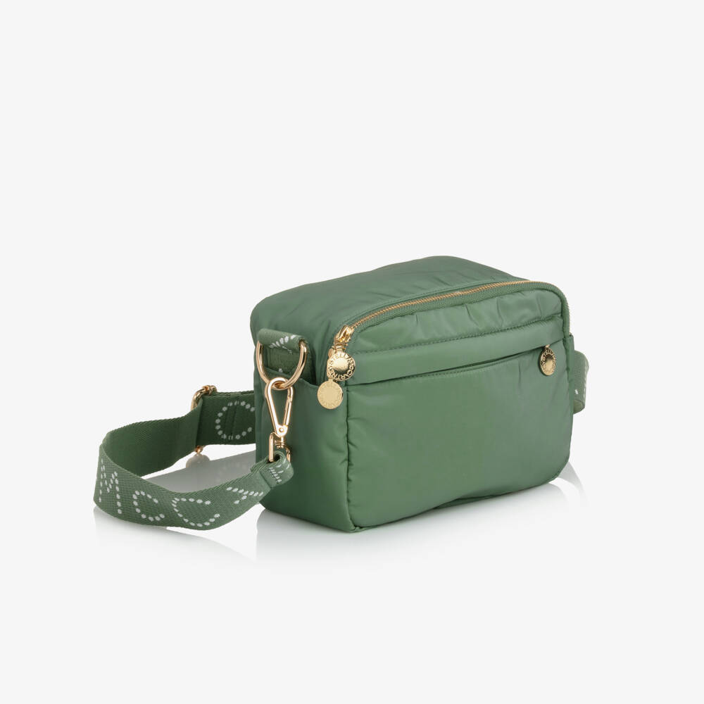 Stella McCartney Kids-Khaki Green Crossbag Changing Bag With Logo Strap (21cm) | Childrensalon Outlet