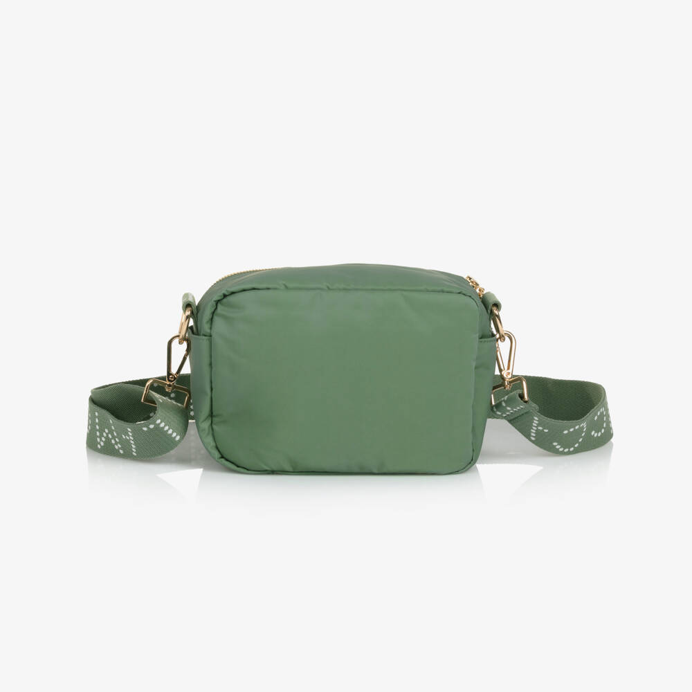 Stella McCartney Kids-Khaki Green Crossbag Changing Bag With Logo Strap (21cm) | Childrensalon Outlet